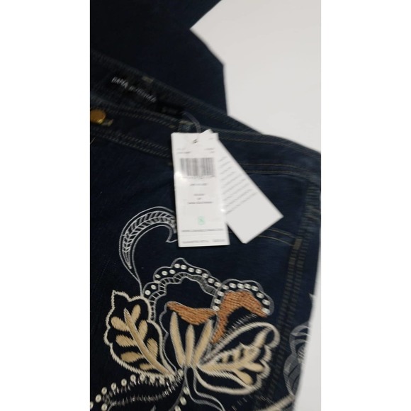 Dana Buchman Floral Embroidery Boot Cut Jeans Size 8 NWT - Picture 13 of 14